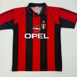 Vintage 1996-97 AC Milan Shevchenko #7 Home Soccer Jersey